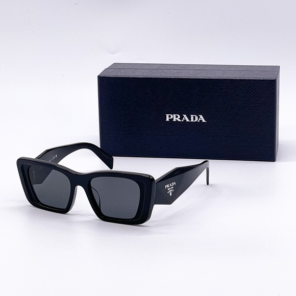 NEW PRADA PR08YSF 1AB5S0 WOMEN’S SUNGLASSES PRADA PR08YS BLACK SPR 08Y - Picture 3 of 11